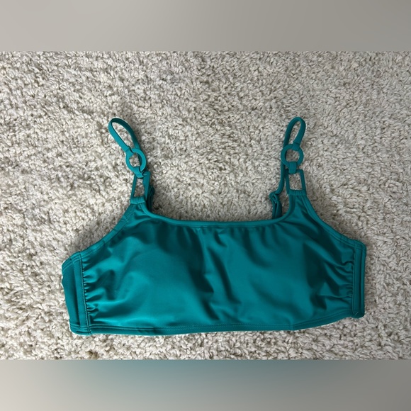 Women’s 36B Shade & Shore Teal Bikini Top NWT - Picture 1 of 5